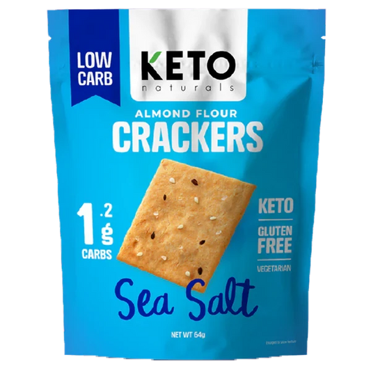 Keto Naturals Almond Flour Crackers Sea Salt 64g