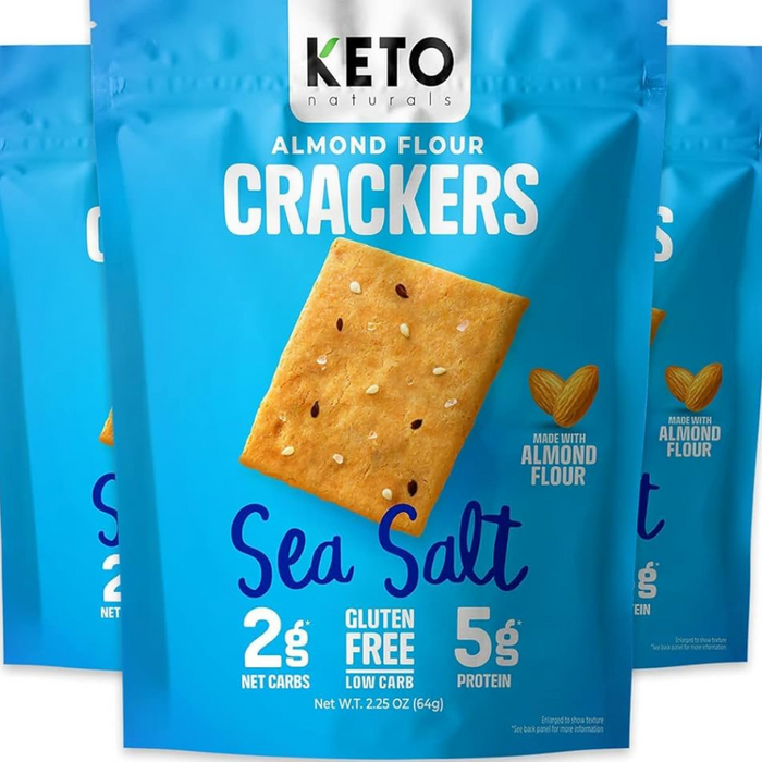 Keto Naturals Almond Flour Crackers Sea Salt 64g