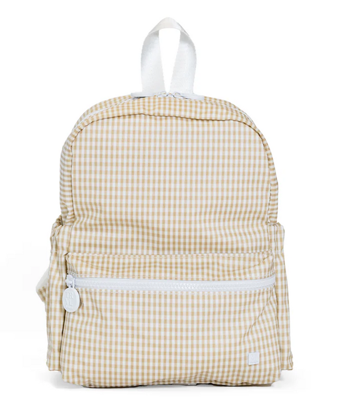 Khaki Gingham Mini Backer