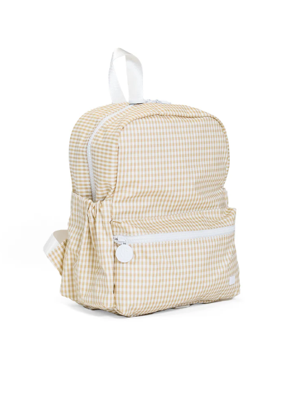 Khaki Gingham Mini Backer