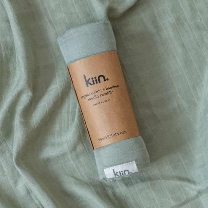 Go-For-Zero-Australia-Kiin-Baby-Australia-Organic-Swaddles-Sage