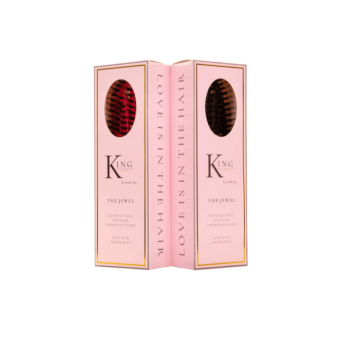 King Hair & Beauty The Jewel Hairbrush- Black