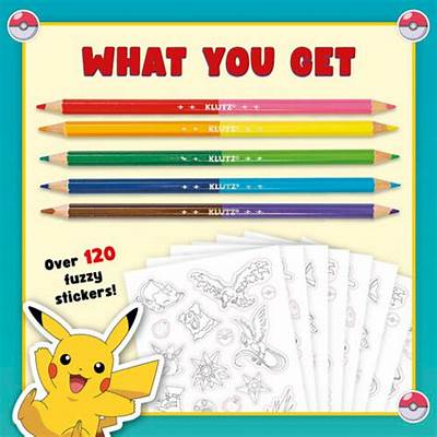 Klutz Pokemon Color Your Own Fuzzy Stickers