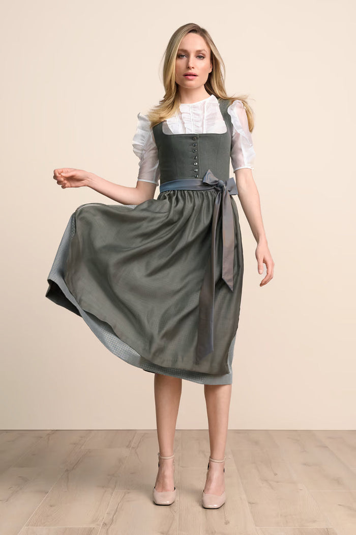 Kruger Long Dirndl 2pcs. 70cm "Judita" sage