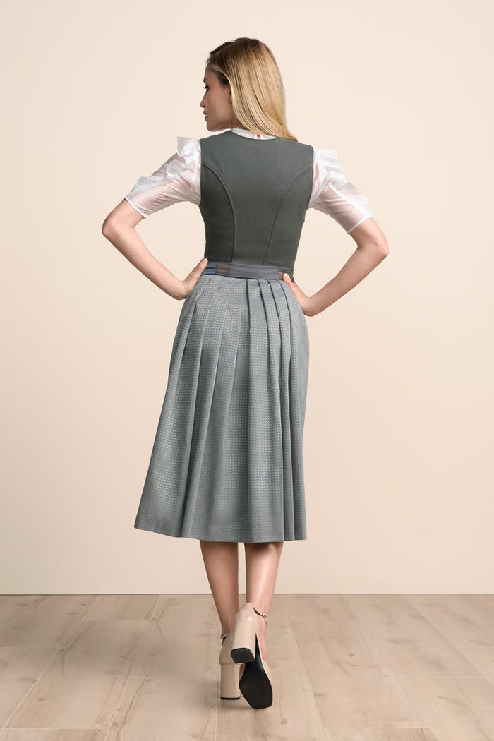 Kruger Long Dirndl 2pcs. 70cm "Judita" sage