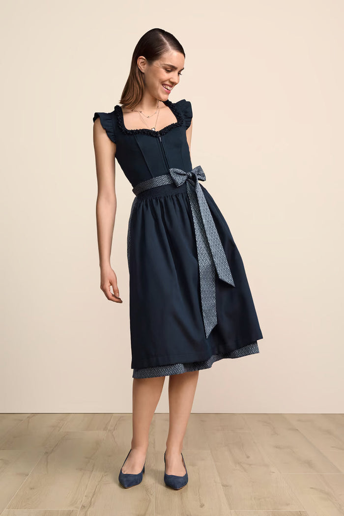 Kruger Long Dirndl 2pcs. 70cm "Mavie" blue