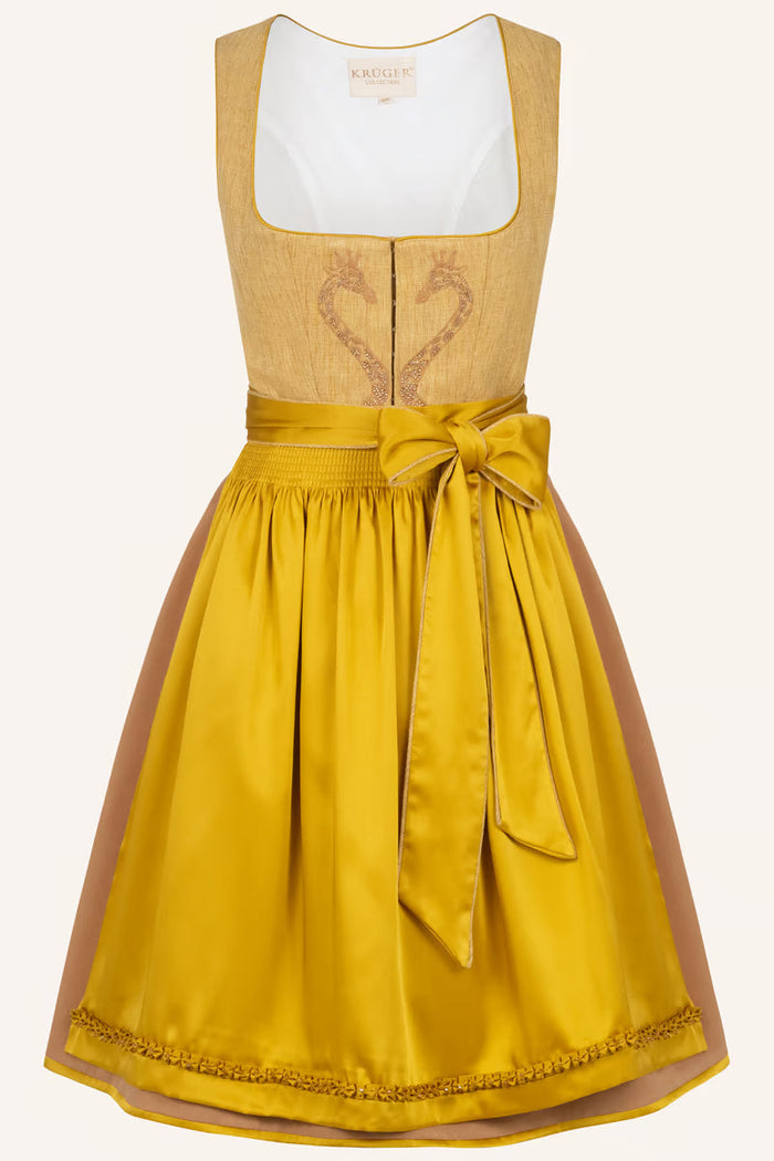 Kruger Midi Dirndl 2pcs. 60cm "Eland" yellow