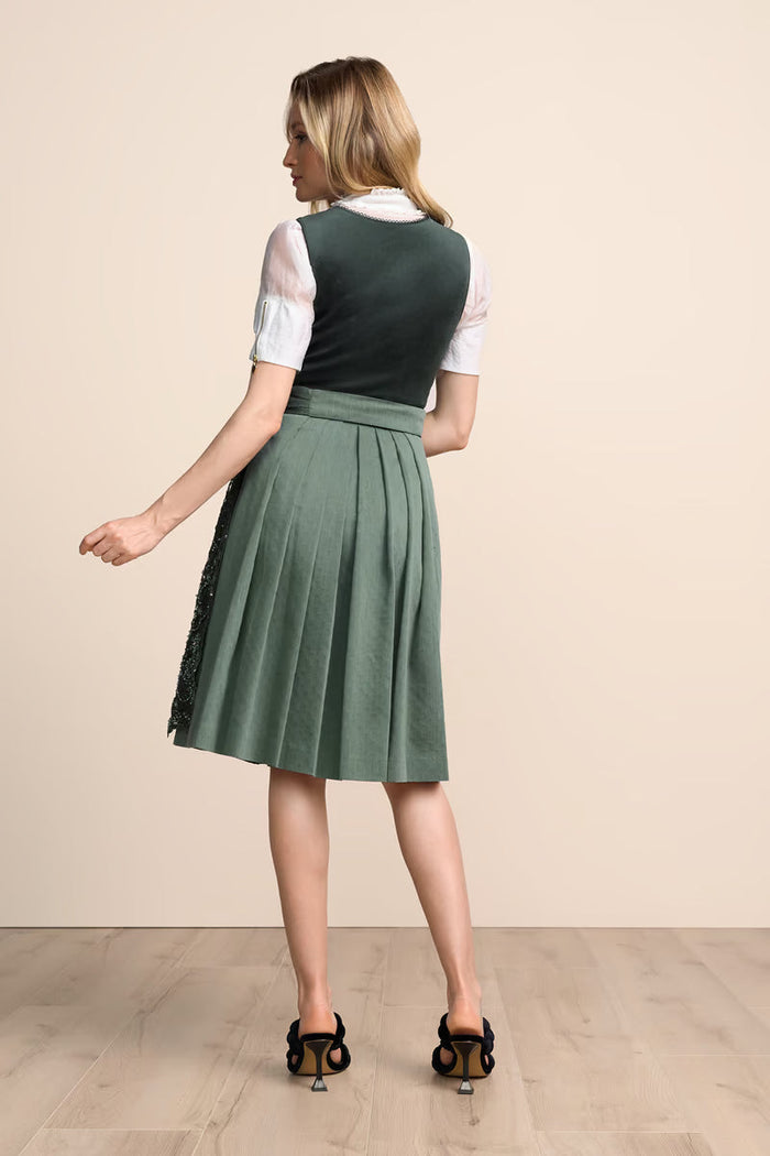 Kruger midi Dirndl 2pcs. 60cm "Elira" green
