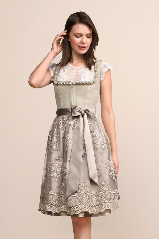Kruger midi Dirndl 2pcs. 60cm "Hellin" green