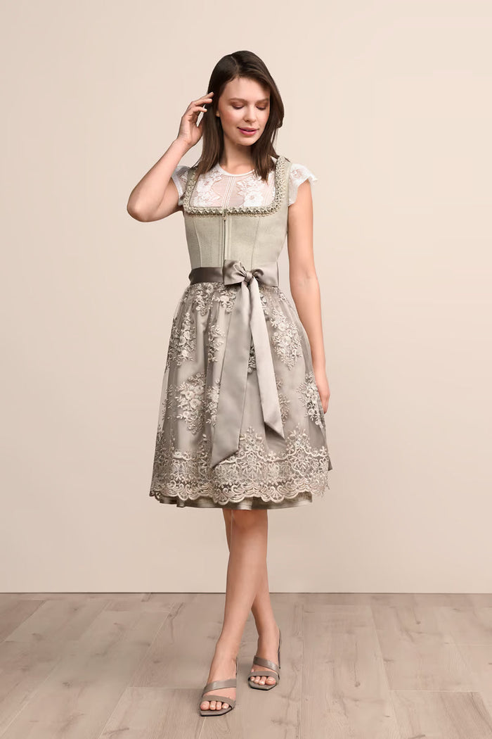 Kruger midi Dirndl 2pcs. 60cm "Hellin" green