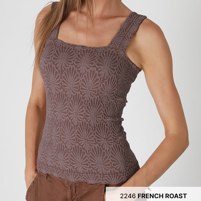 Lace Textured Square Top by Nikibiki