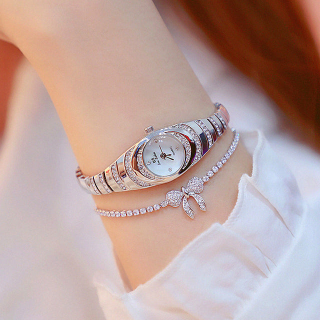 Ladies Gold Watch Diamond Wristwatch Female Fashion Bracelet Watches Women Full Diamond Watch 🇨🇳