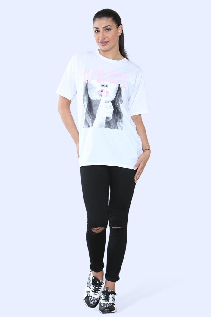 Ladies’ If You Don’t Pay My Bill Oversized T-shirt 🇬🇧