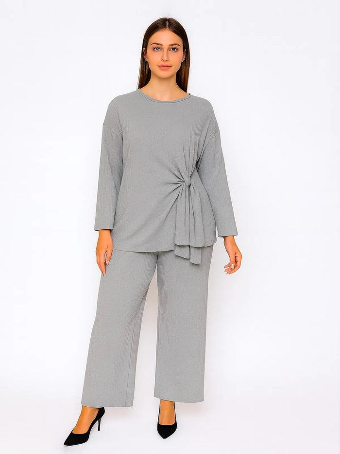 Ladies Side Tie Top and Trouser Set 🇬🇧