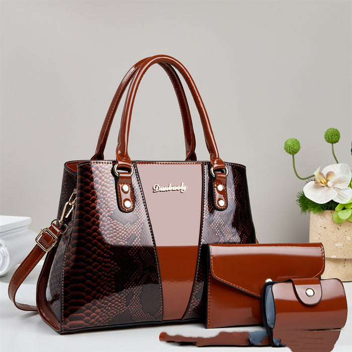 Large-capacity Shouldercrossbody Bag With A Snakeskin Pattern Tote Handbag 🇨🇳