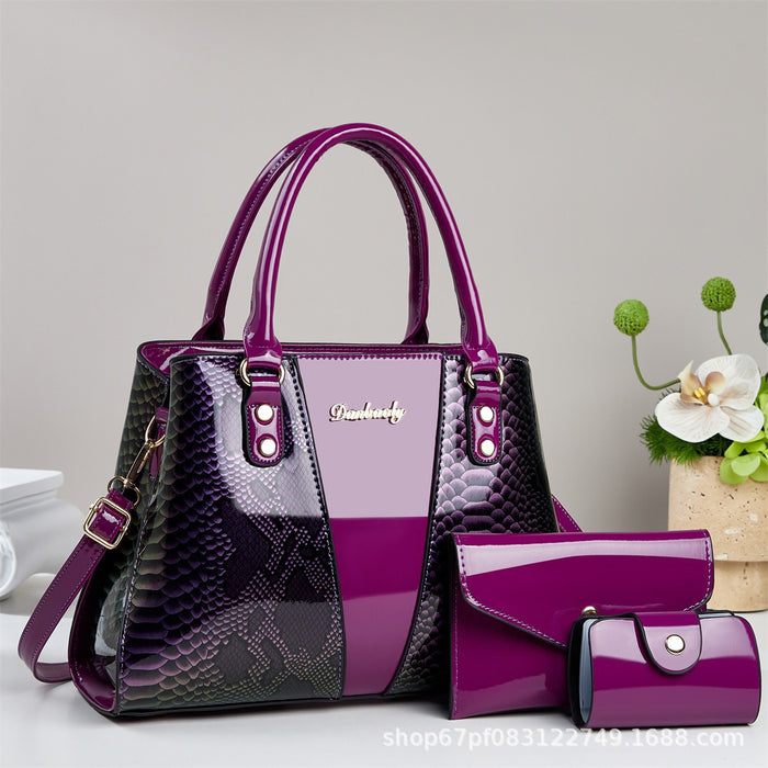 Large-capacity Shouldercrossbody Bag With A Snakeskin Pattern Tote Handbag 🇨🇳