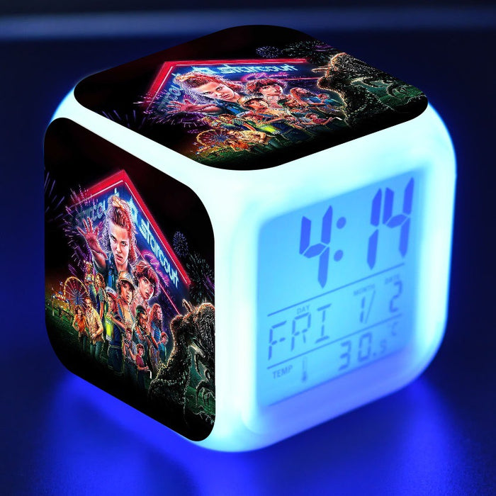 LED light color changing small alarm clock 🇨🇳