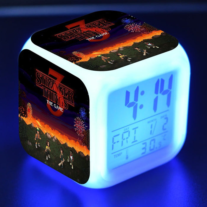 LED light color changing small alarm clock 🇨🇳