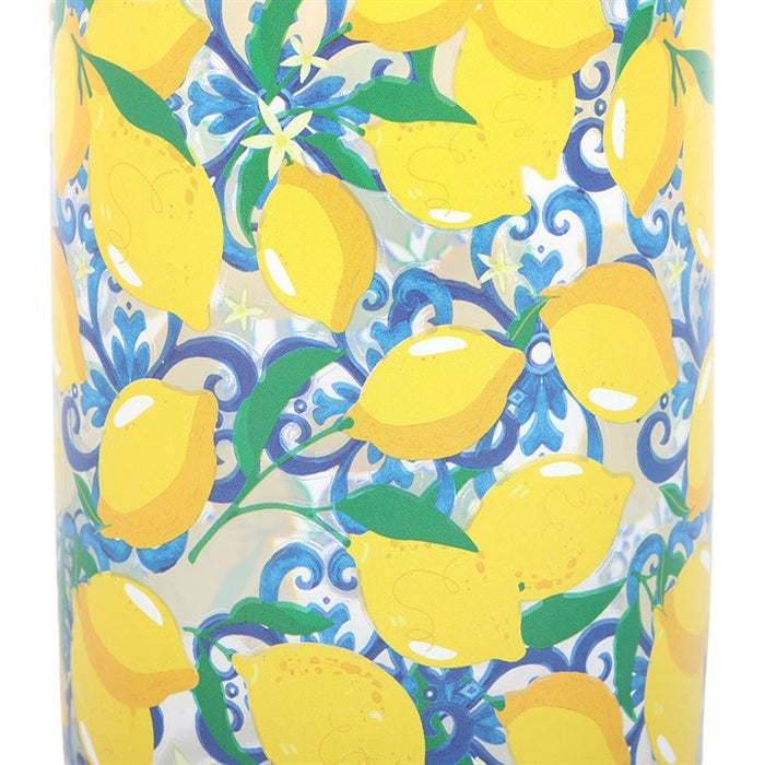 Lemon Print Can Glass 🇬🇧
