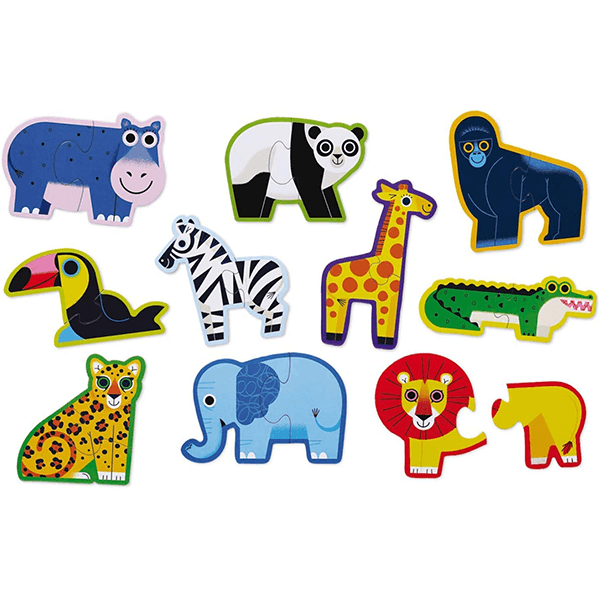Let's Begin 10 2 Pce Jungle Puzzles