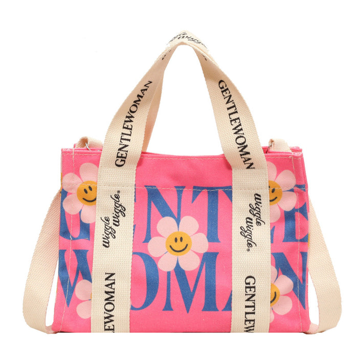 Letter Printed Canvas Bag Large Capacity Crossbody Ladies 🇨🇳