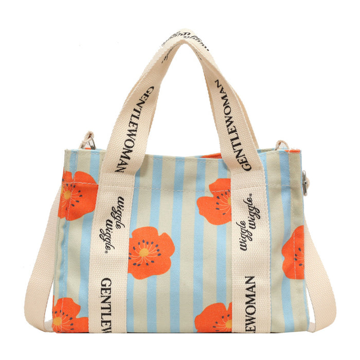 Letter Printed Canvas Bag Large Capacity Crossbody Ladies 🇨🇳