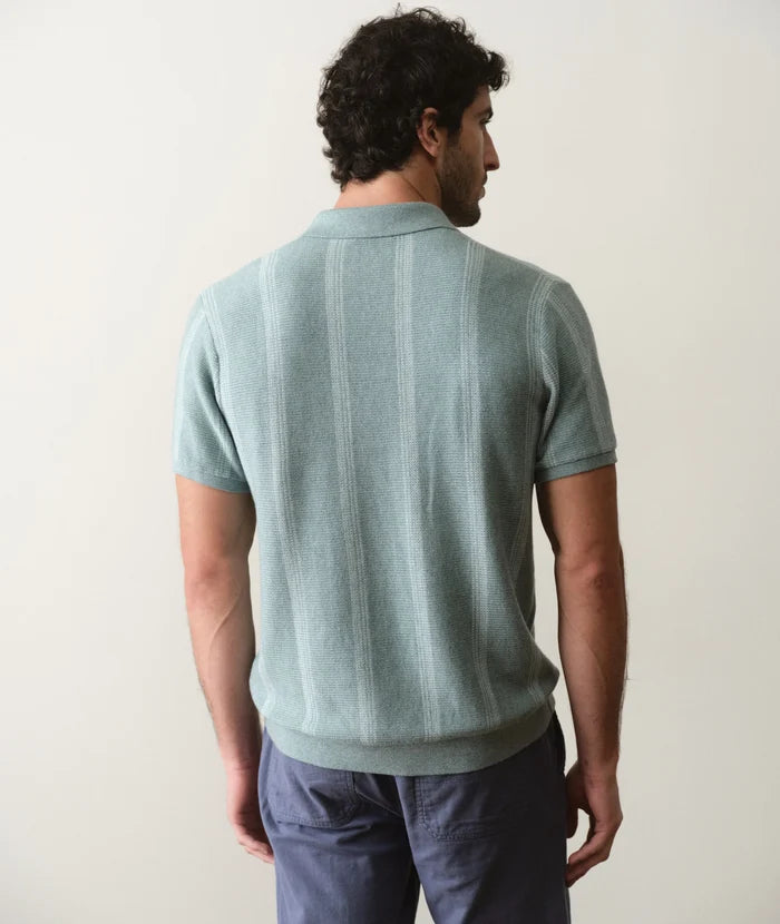 Liam Sweater Polo Topaz Stripe
