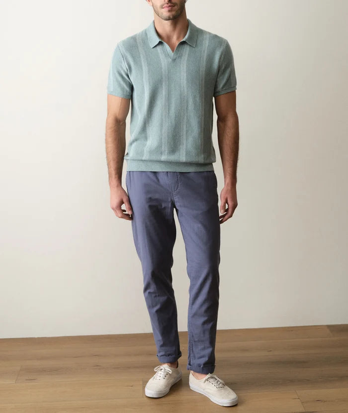 Liam Sweater Polo Topaz Stripe