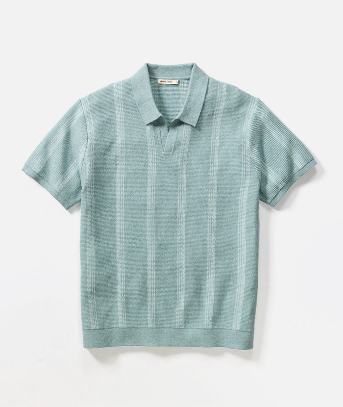 Liam Sweater Polo Topaz Stripe