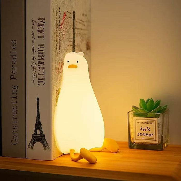 Lie Flat Duck Pat Pat Ambience Night Light For Dormitory Bedside Desk Use 🇨🇳