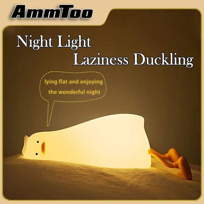 Lie Flat Duck Pat Pat Ambience Night Light For Dormitory Bedside Desk Use 🇨🇳