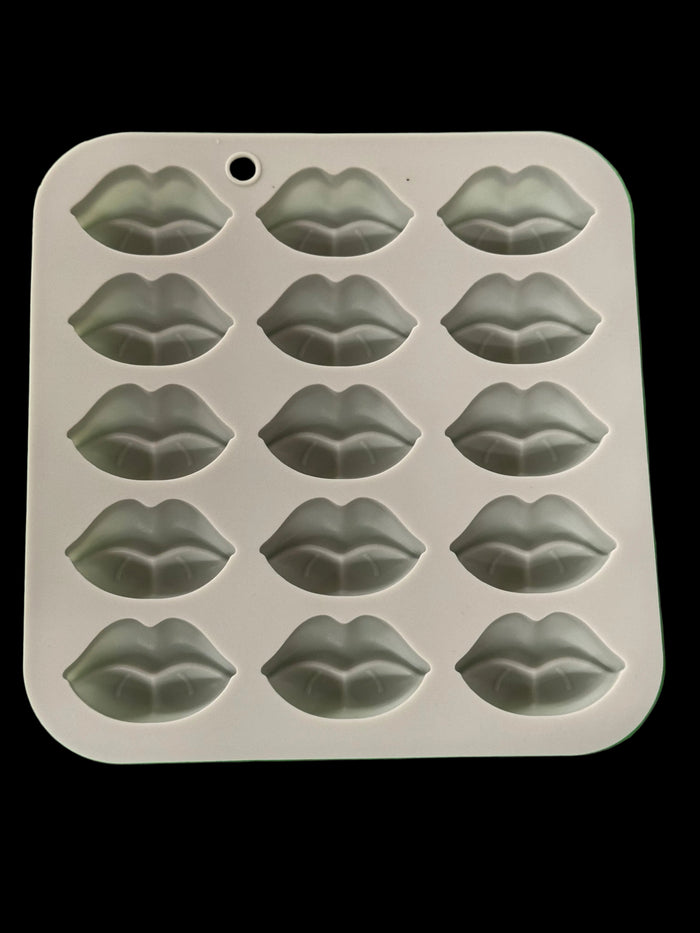 Silicone mold with lip shapes