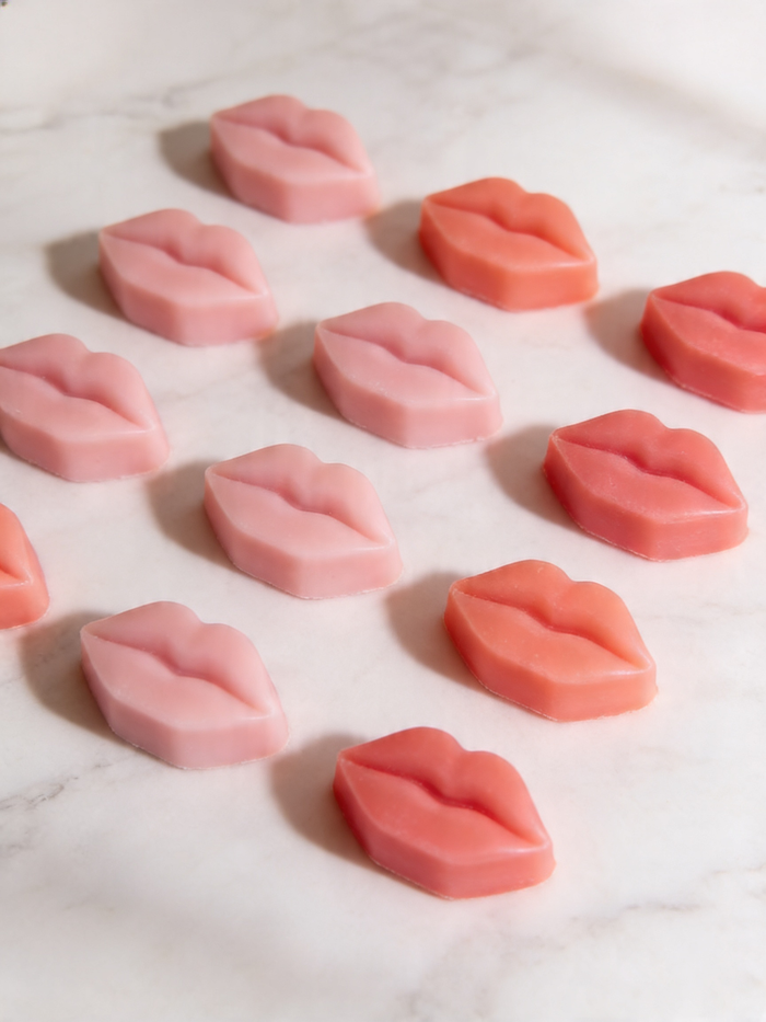 Pink and red Wax Lips