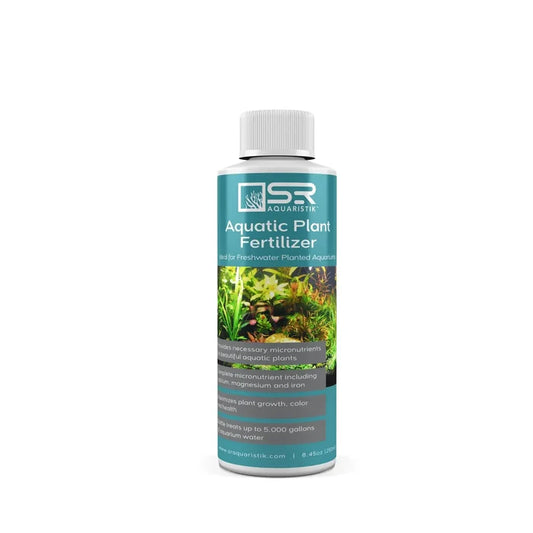 Liquid Plant Fertilizer bottle with white cap and green label