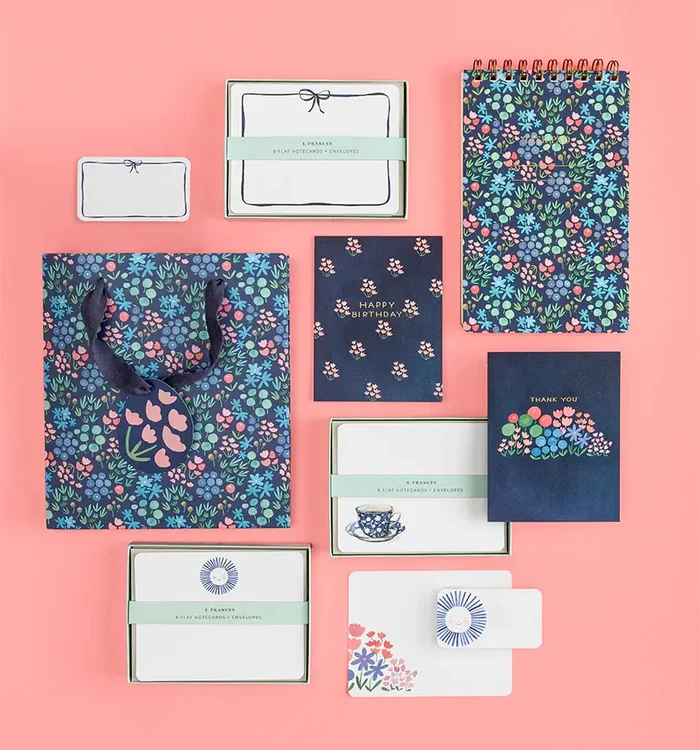 Little Notes®-Navy Bow Boxed Set of 85 Mini Notes