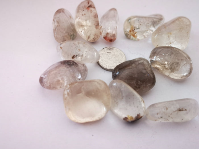 Earthstore® Lodolite - Tumblestone QUARTZ with Inclusions (AA Grade aka Phantom or Golden Quartz)