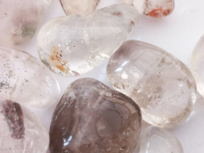 Earthstore® Lodolite - Tumblestone QUARTZ with Inclusions (AA Grade aka Phantom or Golden Quartz)
