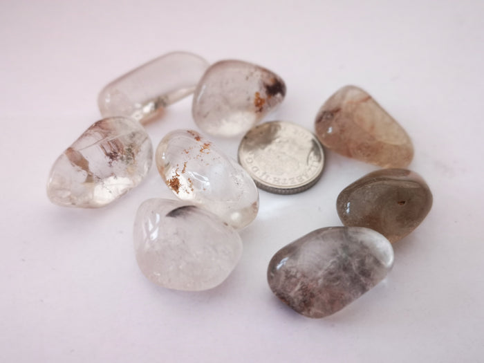 Earthstore® Lodolite - Tumblestone QUARTZ with Inclusions (AA Grade aka Phantom or Golden Quartz)