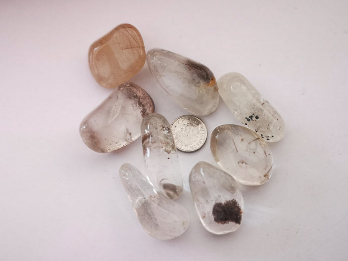 Earthstore® Lodolite - Tumblestone QUARTZ with Inclusions (AA Grade aka Phantom or Golden Quartz)