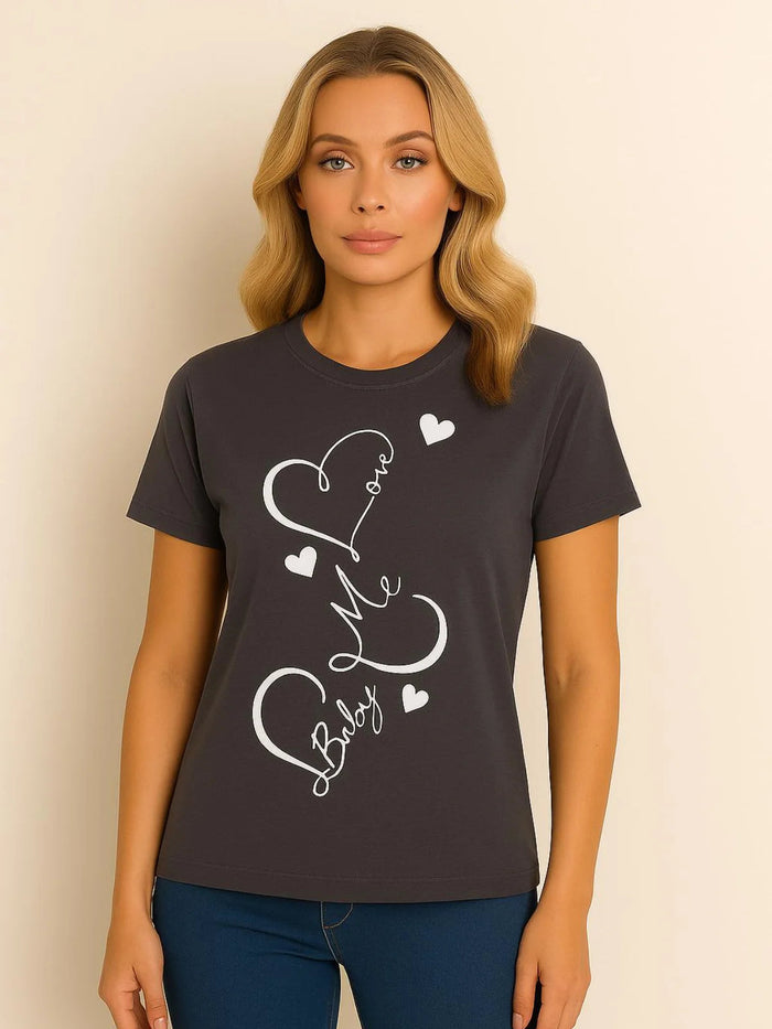 Love Me Baby” Heart Print T-Shirt 🇬🇧