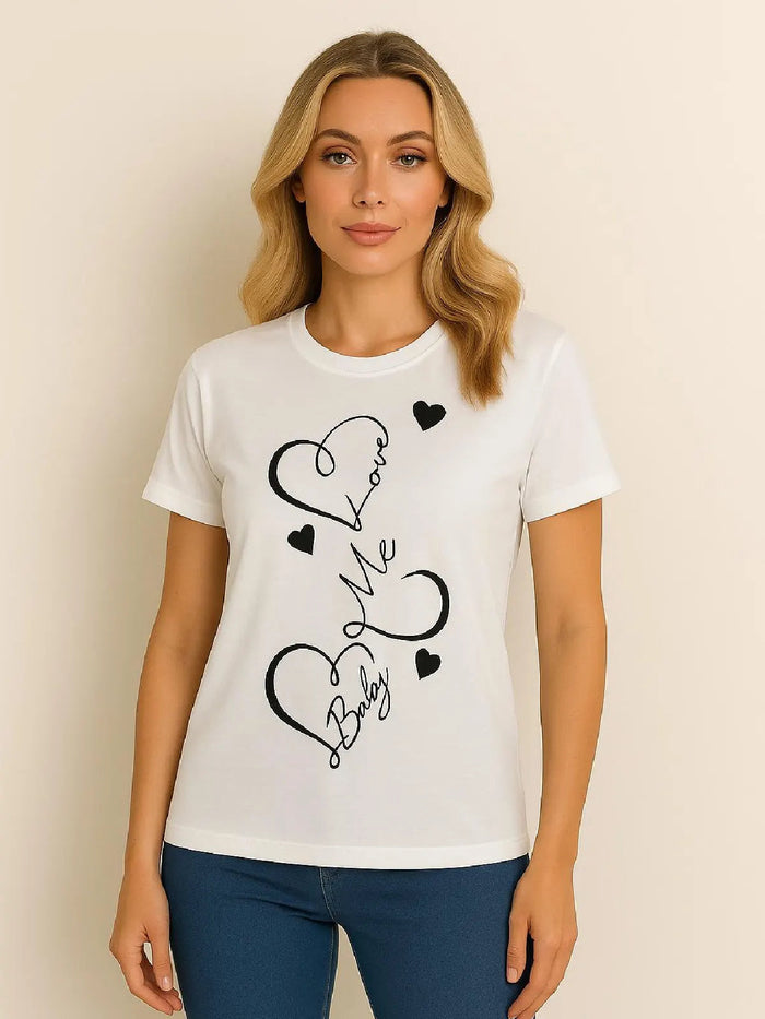 Love Me Baby” Heart Print T-Shirt 🇬🇧