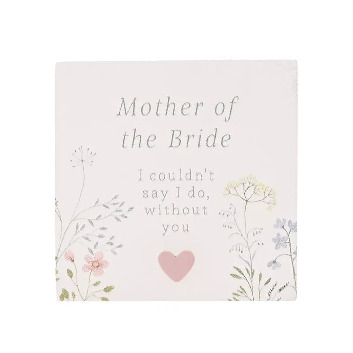 Love Story Plaque Mother Of The Bride 5x5cm 🇬🇧
