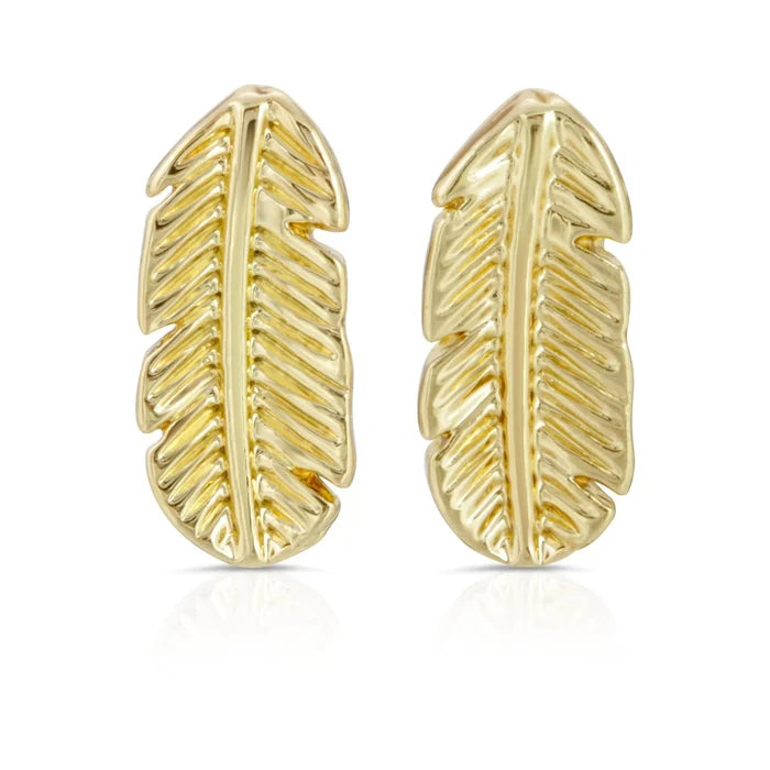 gold leaf earrings