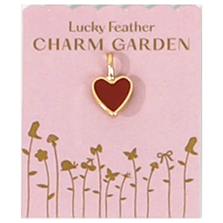 Lucky Feather Charm Garden - Heart Charm - Gold