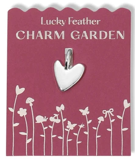 Lucky Feather Charm Garden heart charm