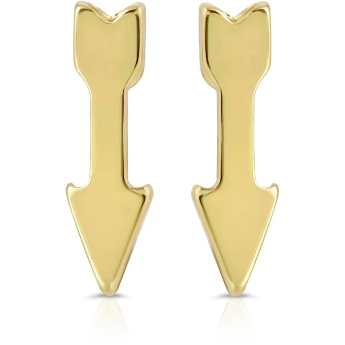 Positive Directions - Gold Arrow Earrings