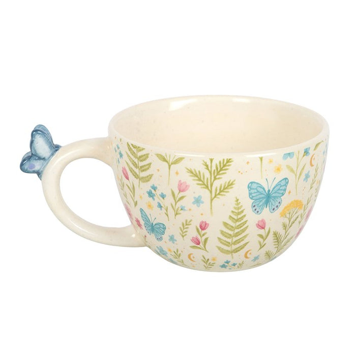 Luna Bloom Floral Print Mug with Butterfly 🇬🇧