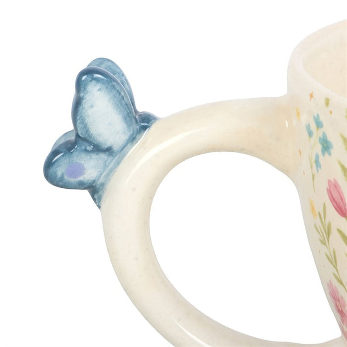 Luna Bloom Floral Print Mug with Butterfly 🇬🇧