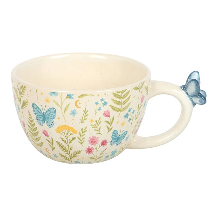 Luna Bloom Floral Print Mug with Butterfly 🇬🇧