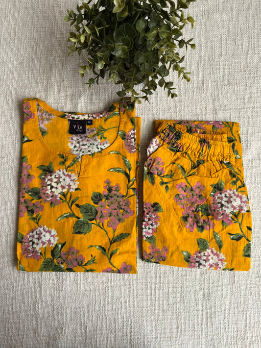 M size printed Co-ord Night suit